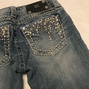 Miss Me Sequin Skinny Jeans Size 26